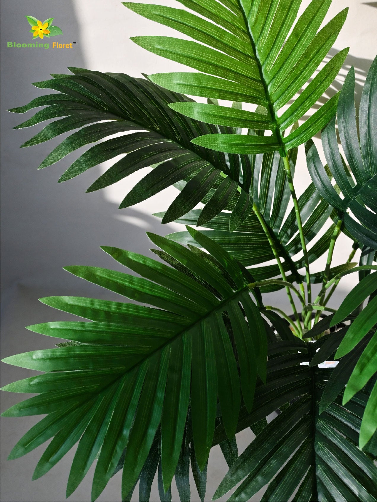 Artificial Areca Palm Plant – 58.4 cm, 12 Leaves, with Basic Pot