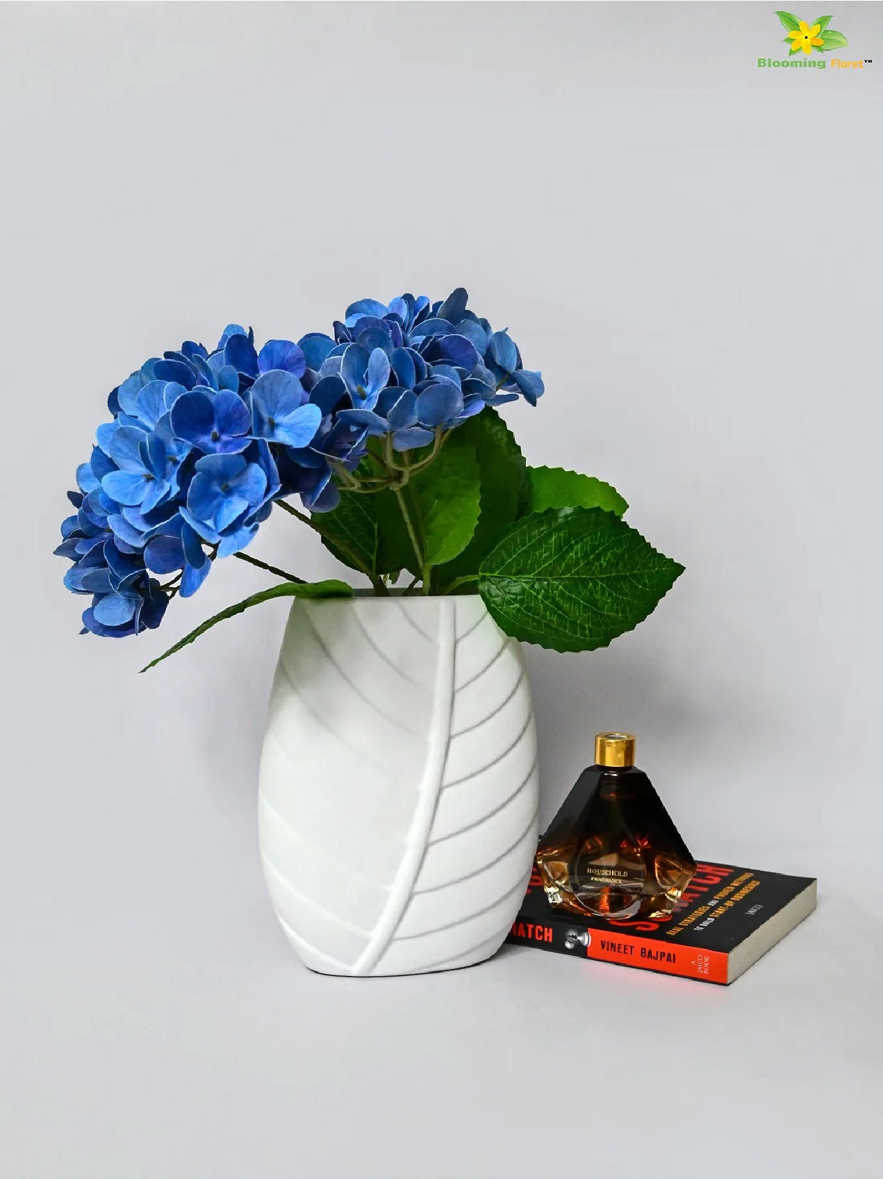 Leaf Impressed Ceramic Vase