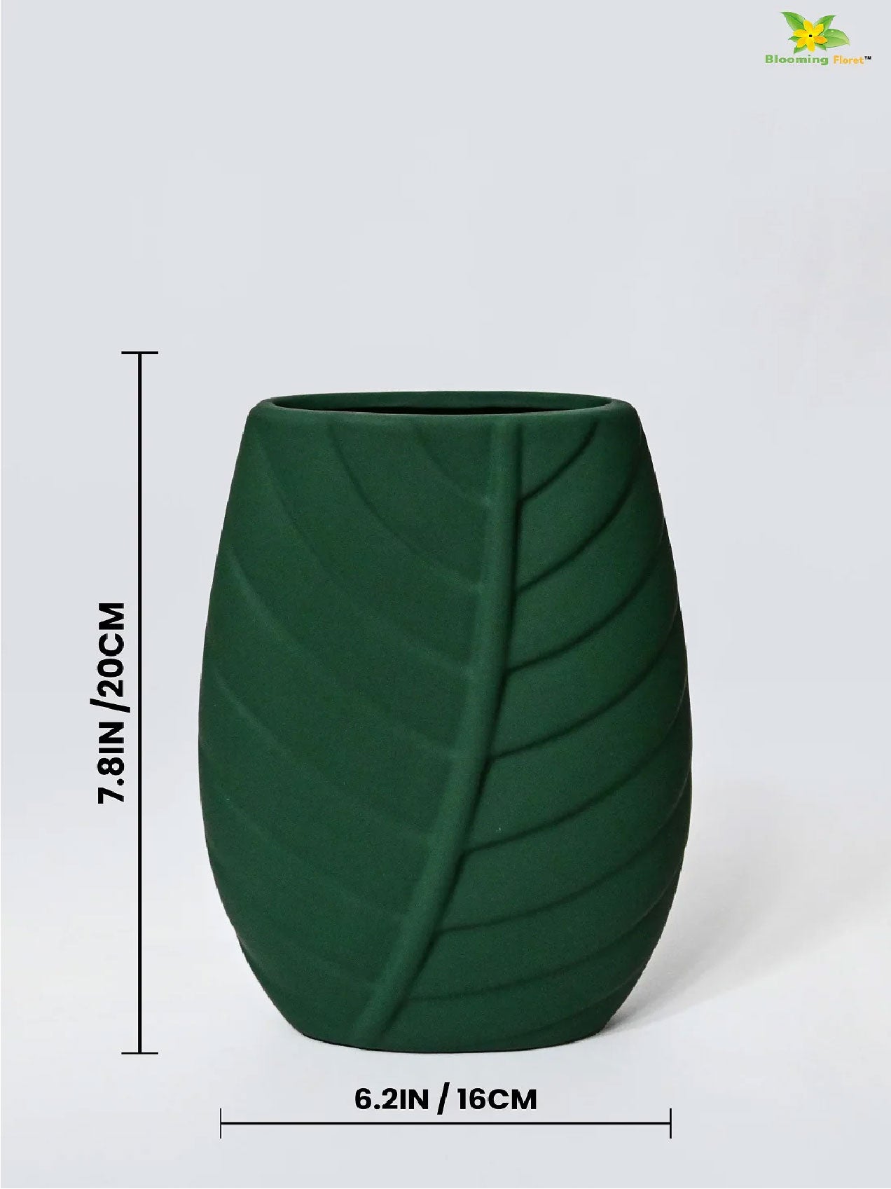 Leaf Impressed Ceramic Vase