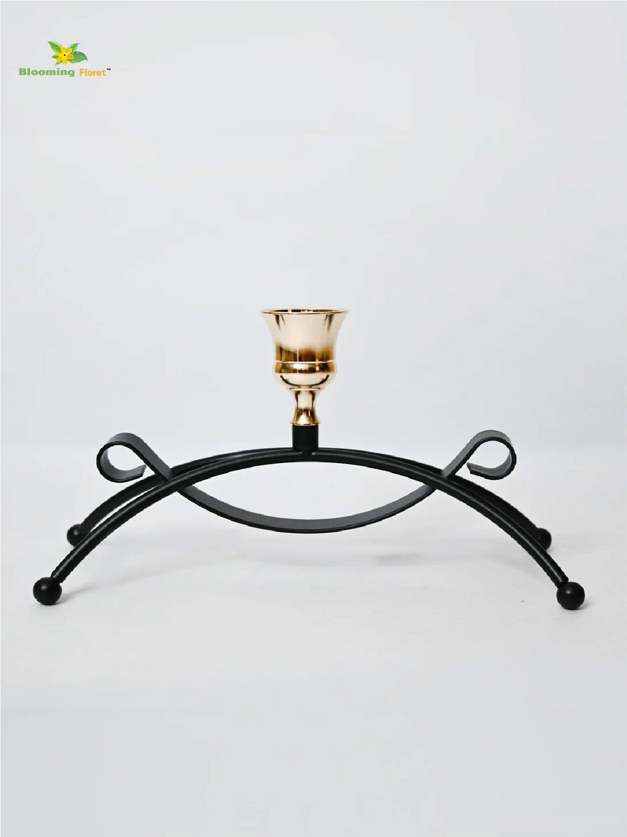 Artistic Wrought Brass Candle Holder