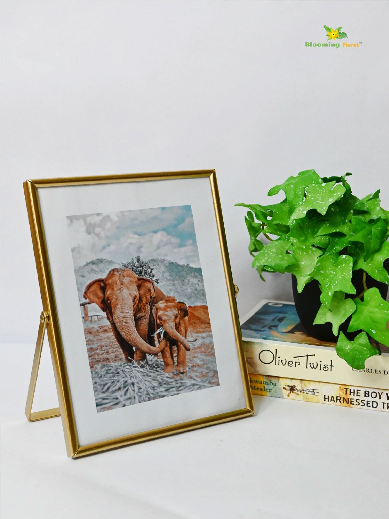 Elephant Metal Photo Frame (16 x 21cm)