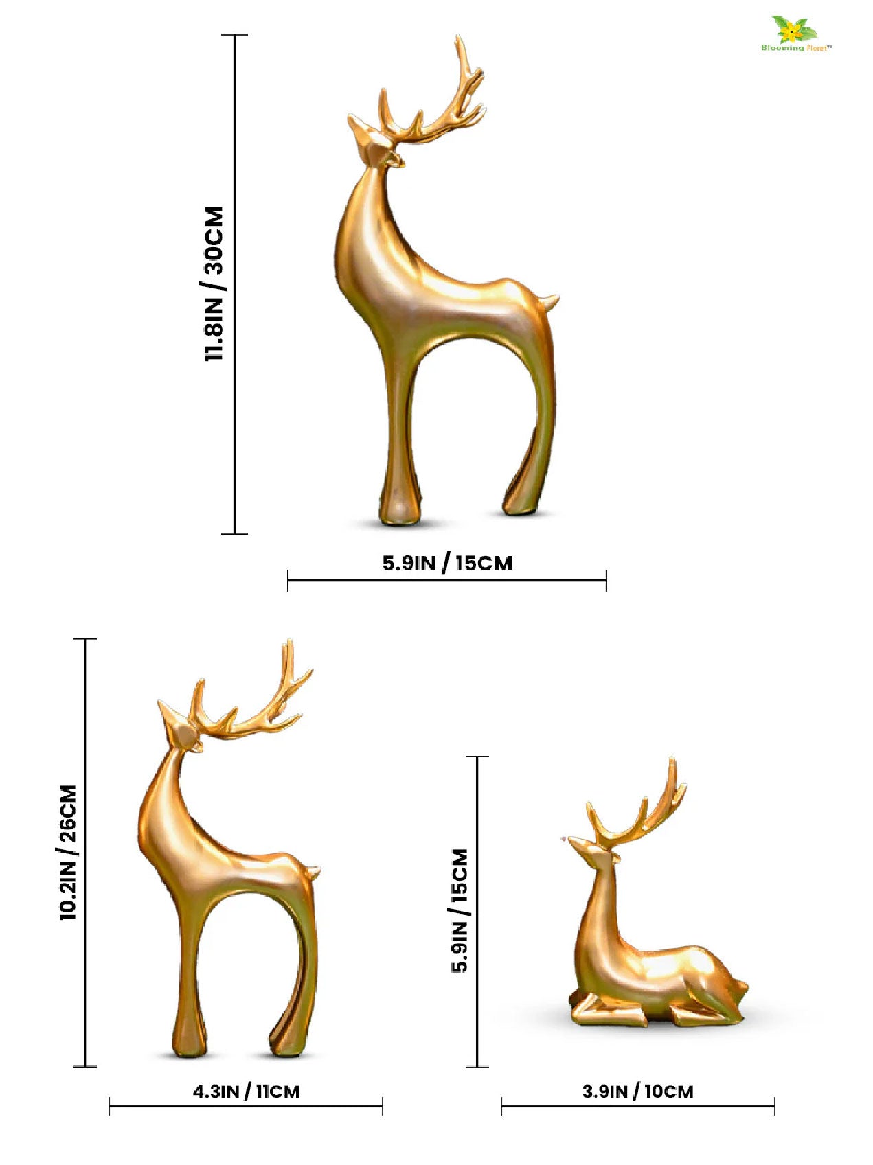 Charming Reindeer Décor Collection | Set of 3