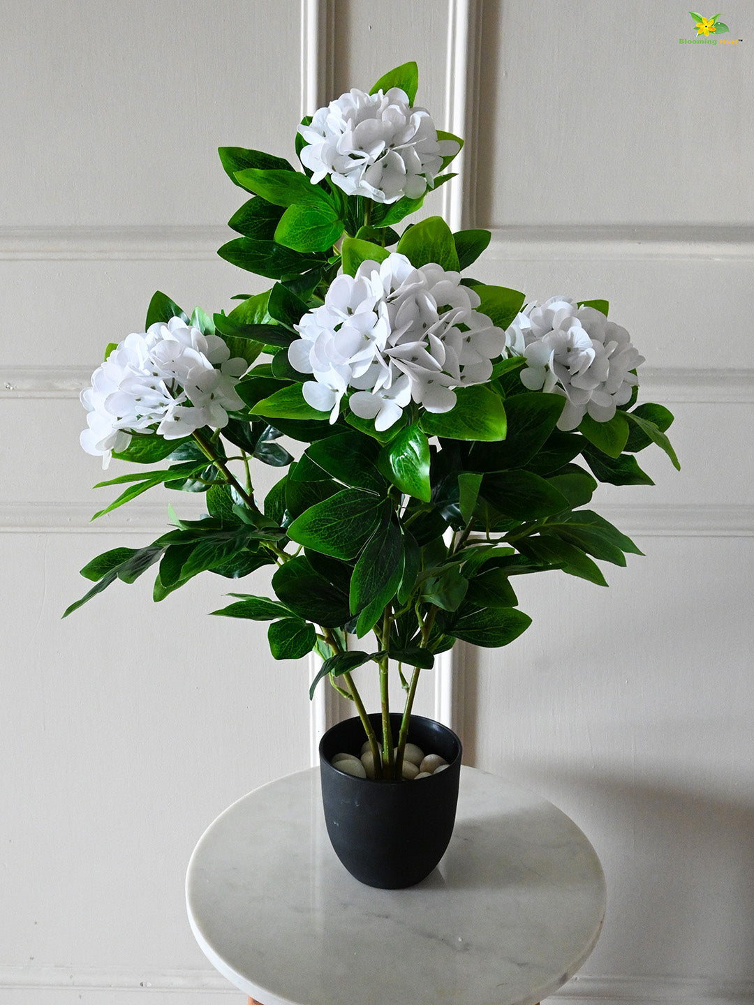 Artificial Hydrangea Flower Bunch - White