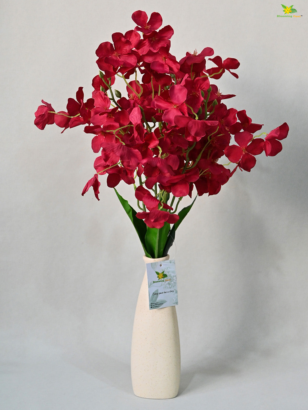 Artificial Dame's Rocket Flowers Bunch - Red
