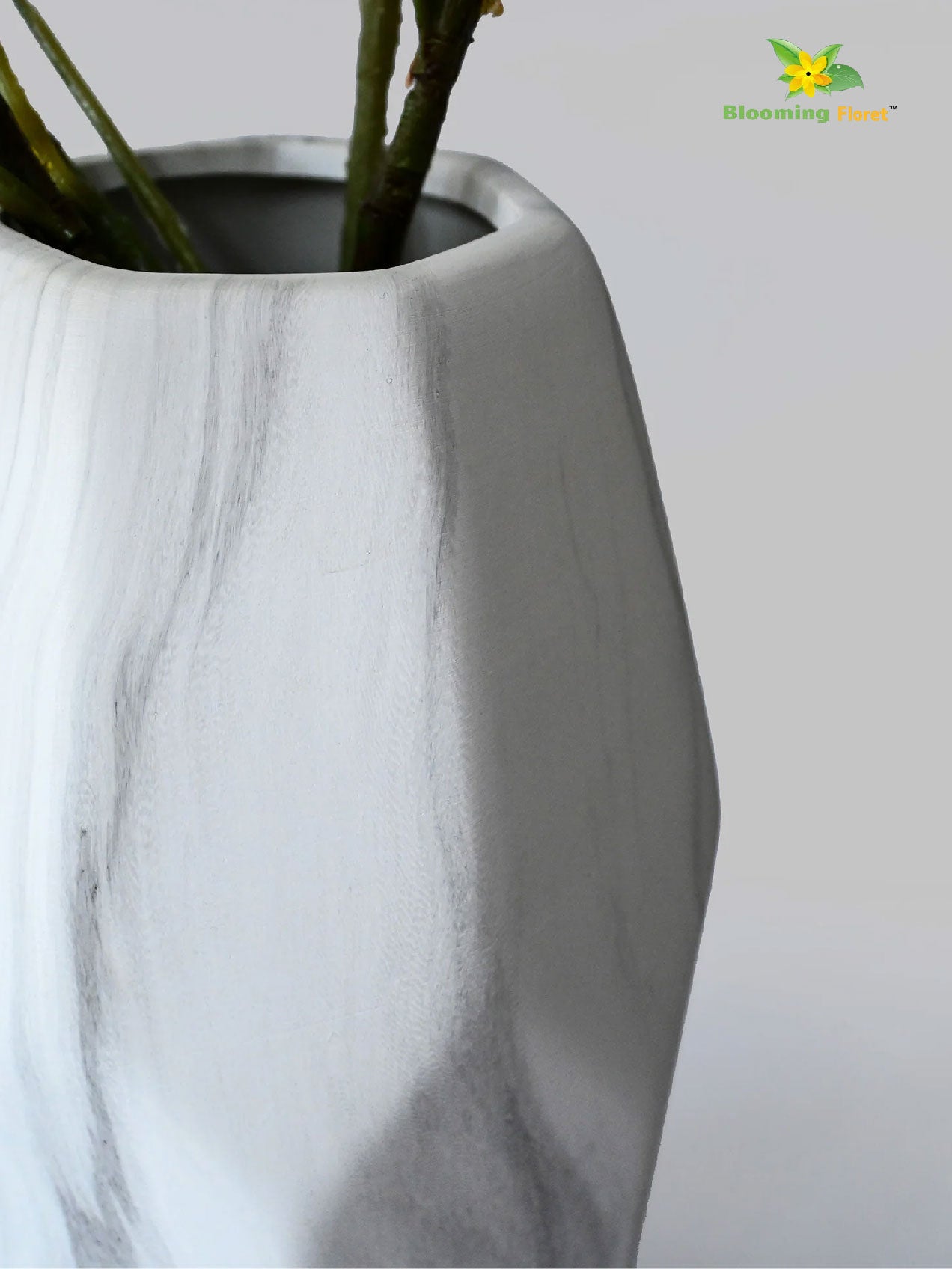 Pentagon Ceramic Marble Vase