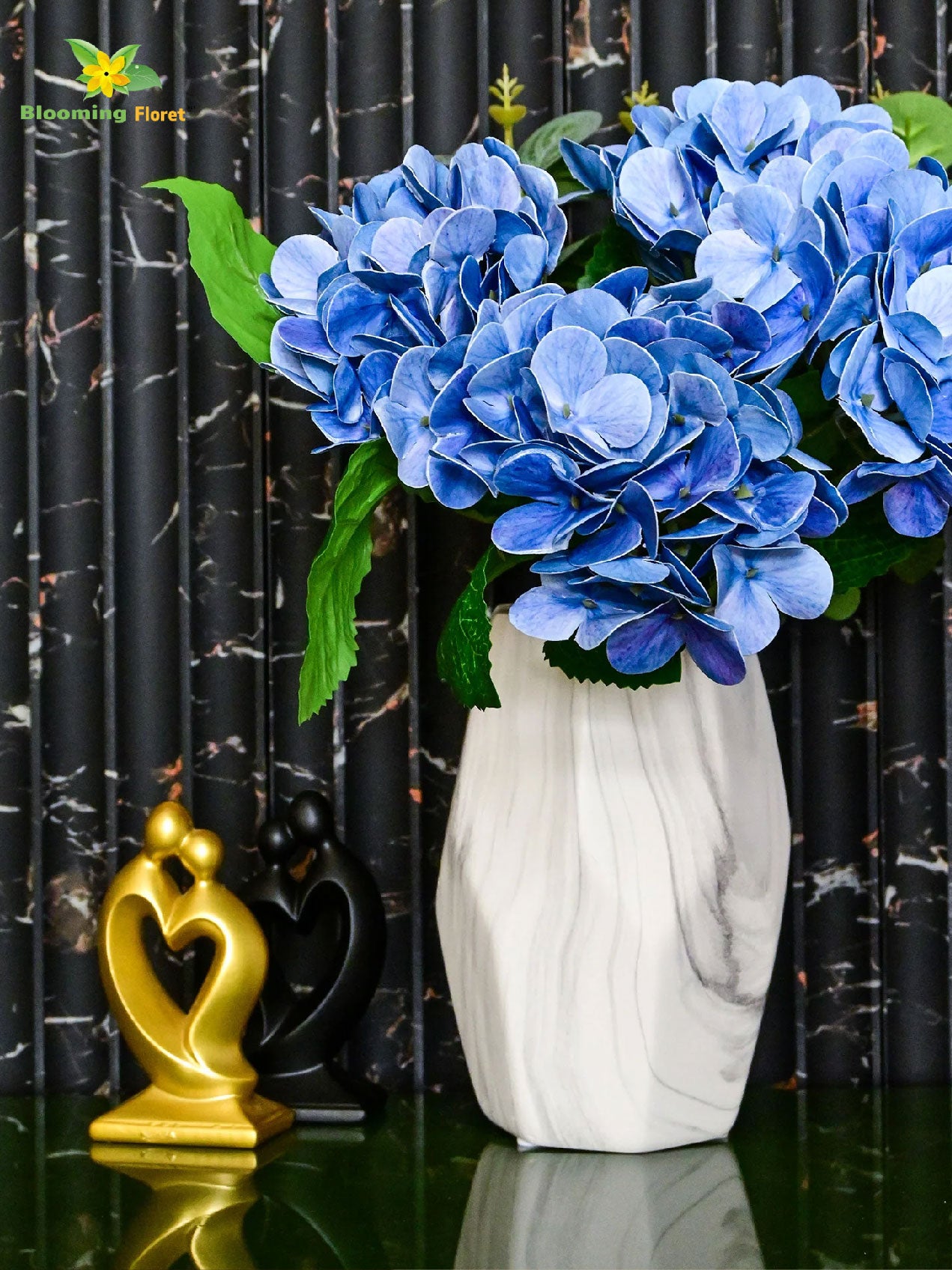 Pentagon Ceramic Marble Vase