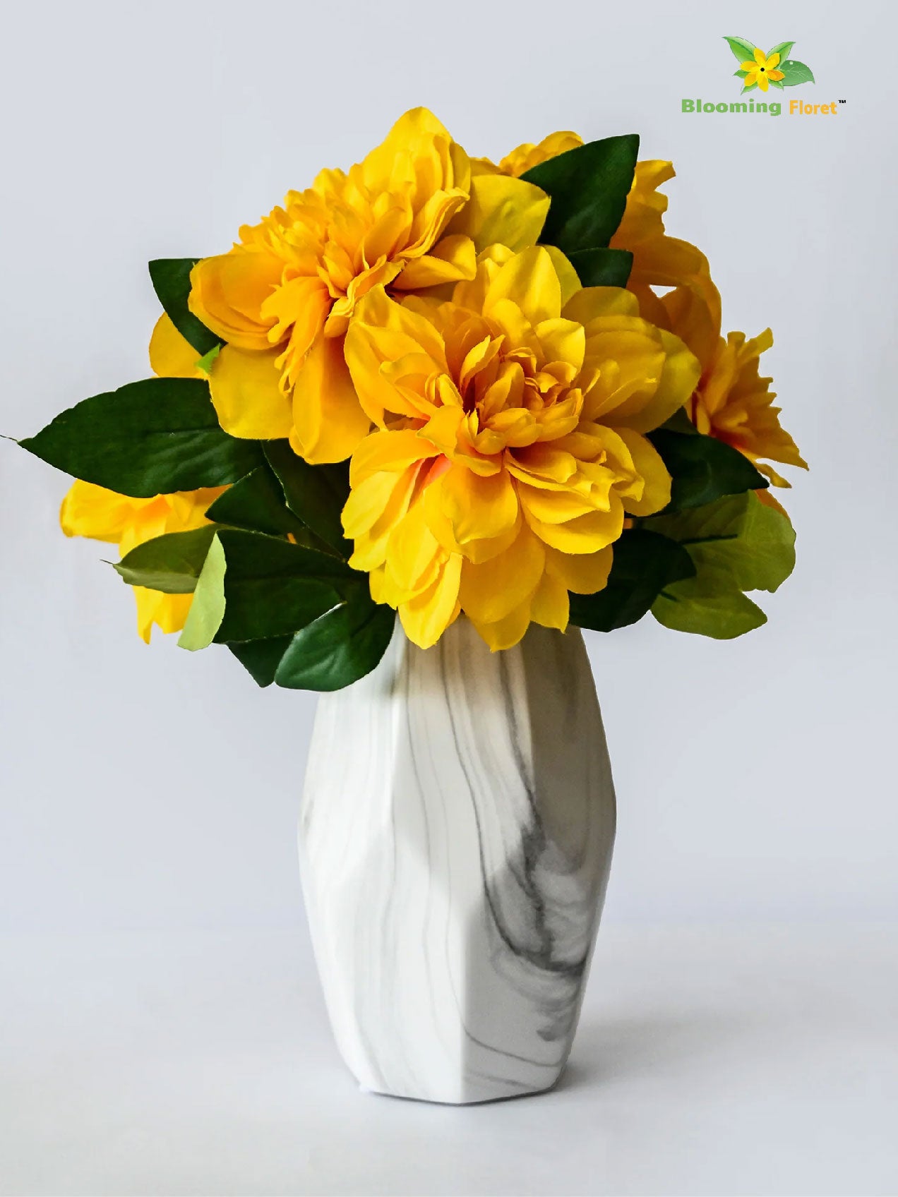 Pentagon Ceramic Marble Vase