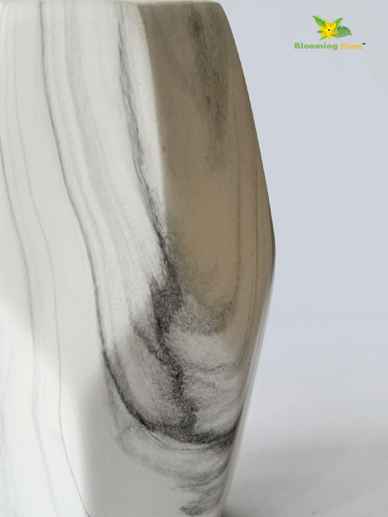 Pentagon Ceramic Marble Vase