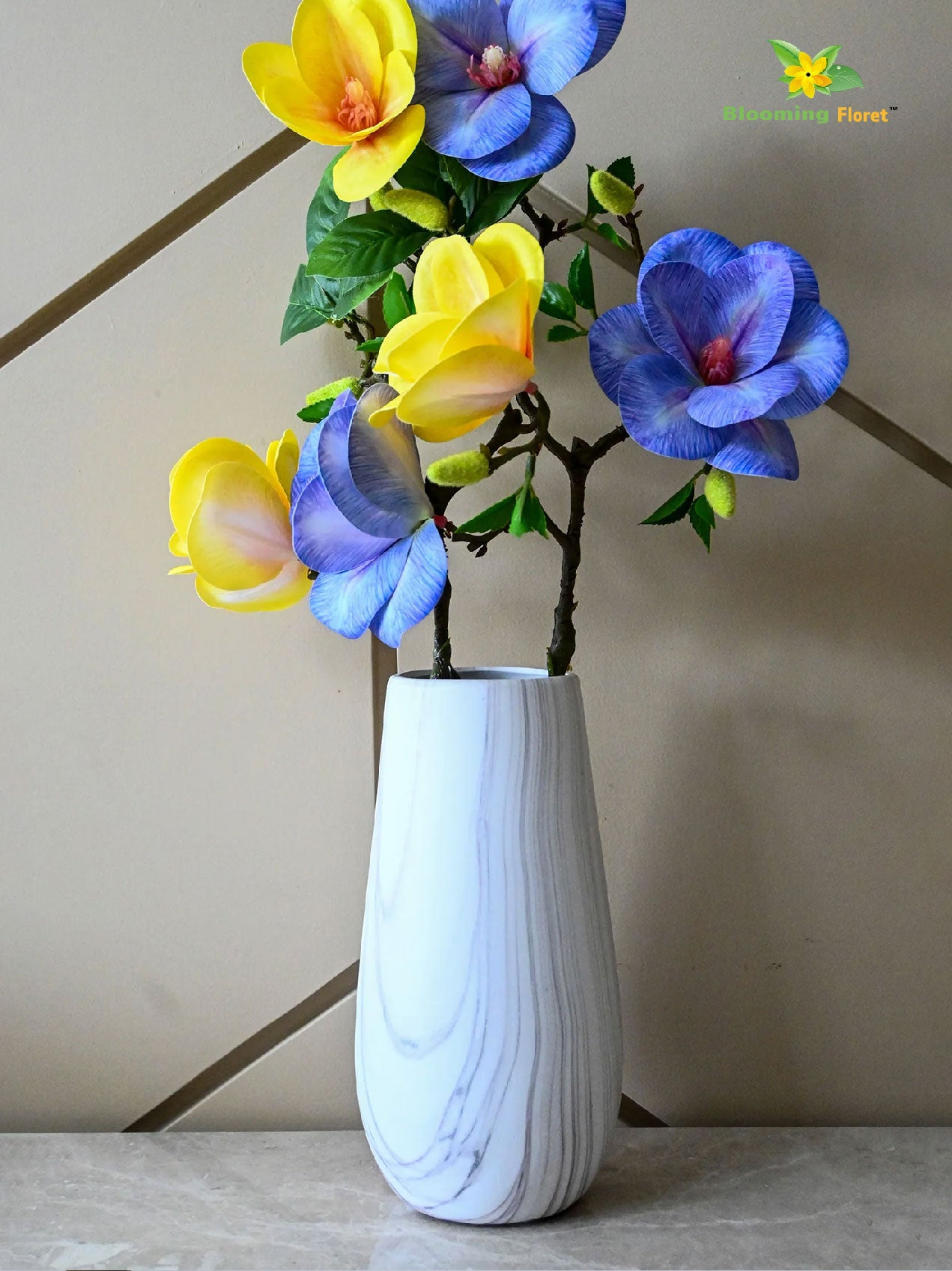 Marble Design Ceramic Vase