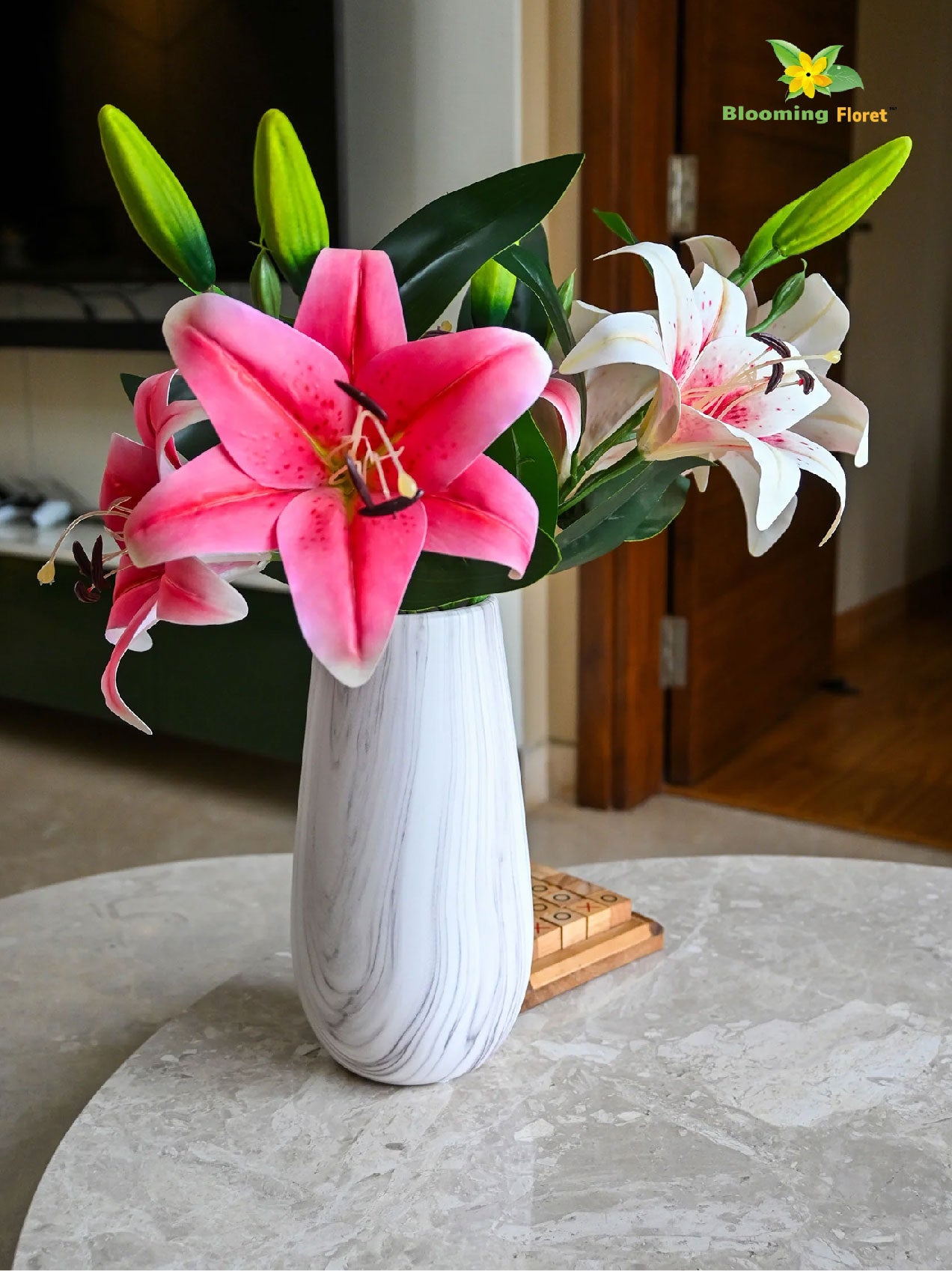 Marble Design Ceramic Vase