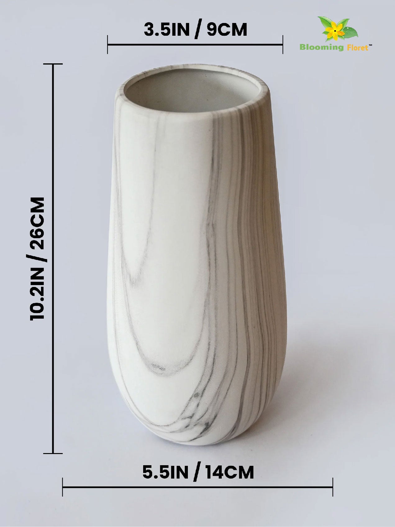 Marble Design Ceramic Vase