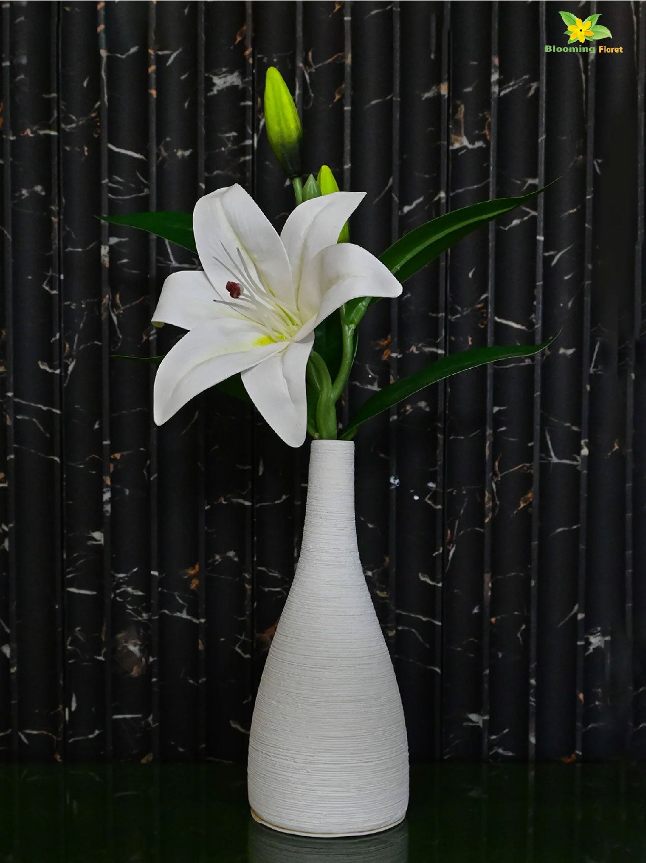 Spiral Ceramic Vase - Black and White
