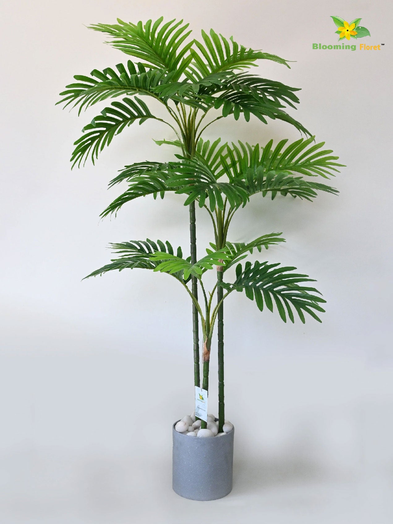 Artificial Areca Palm Plant – 109.2 cm, 27 Leaves, 3 Stem, with Basic Pot