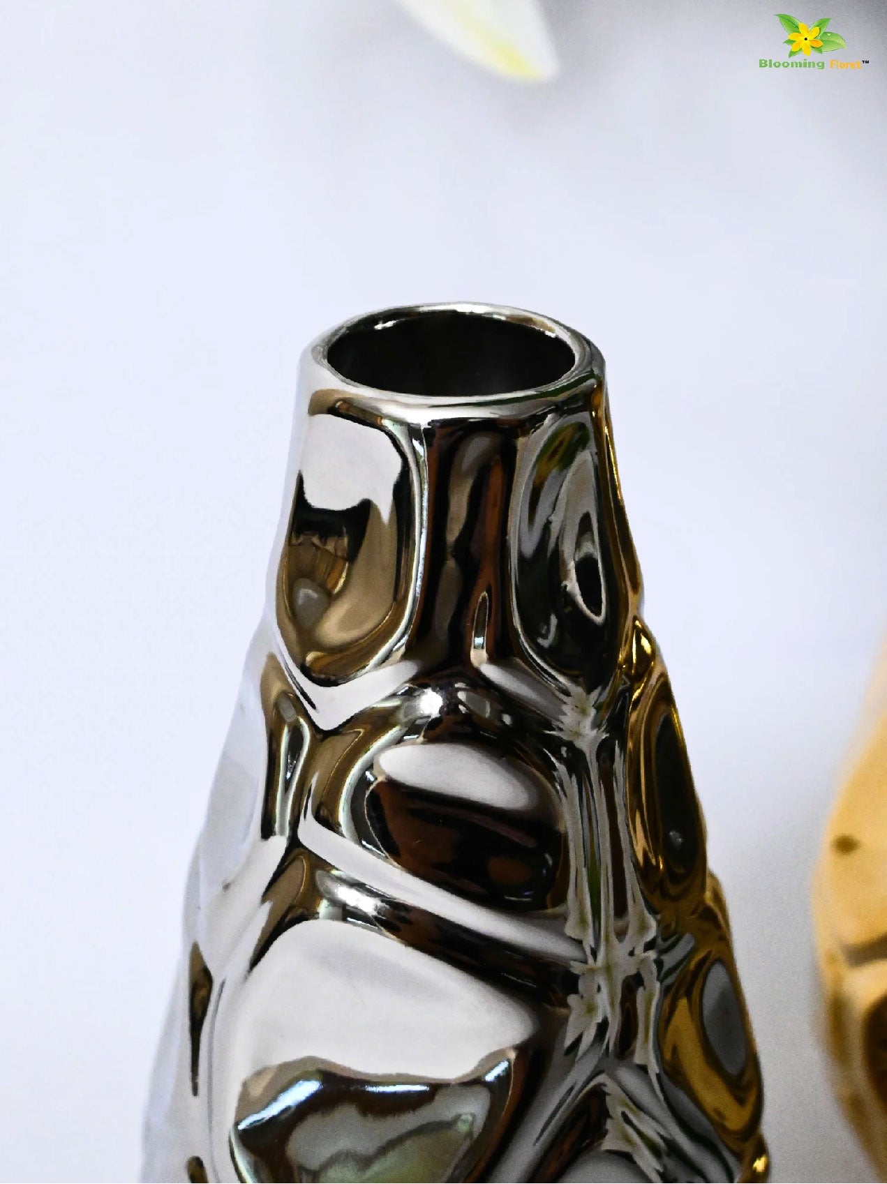 Luxe Honeycomb Geometry Vase Set of 2 (Gold & Silver)