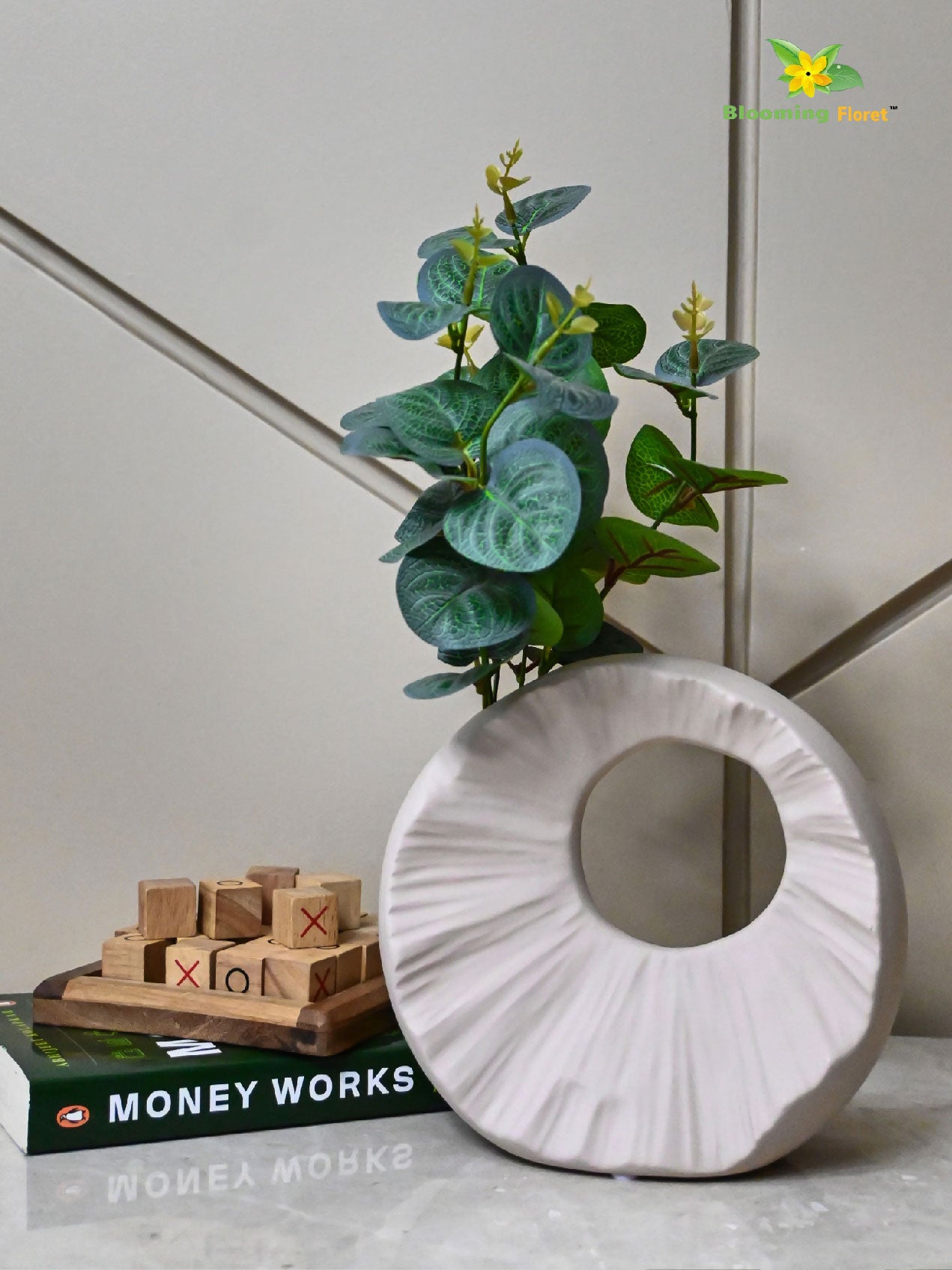 Round Hollow Ceramic Vase