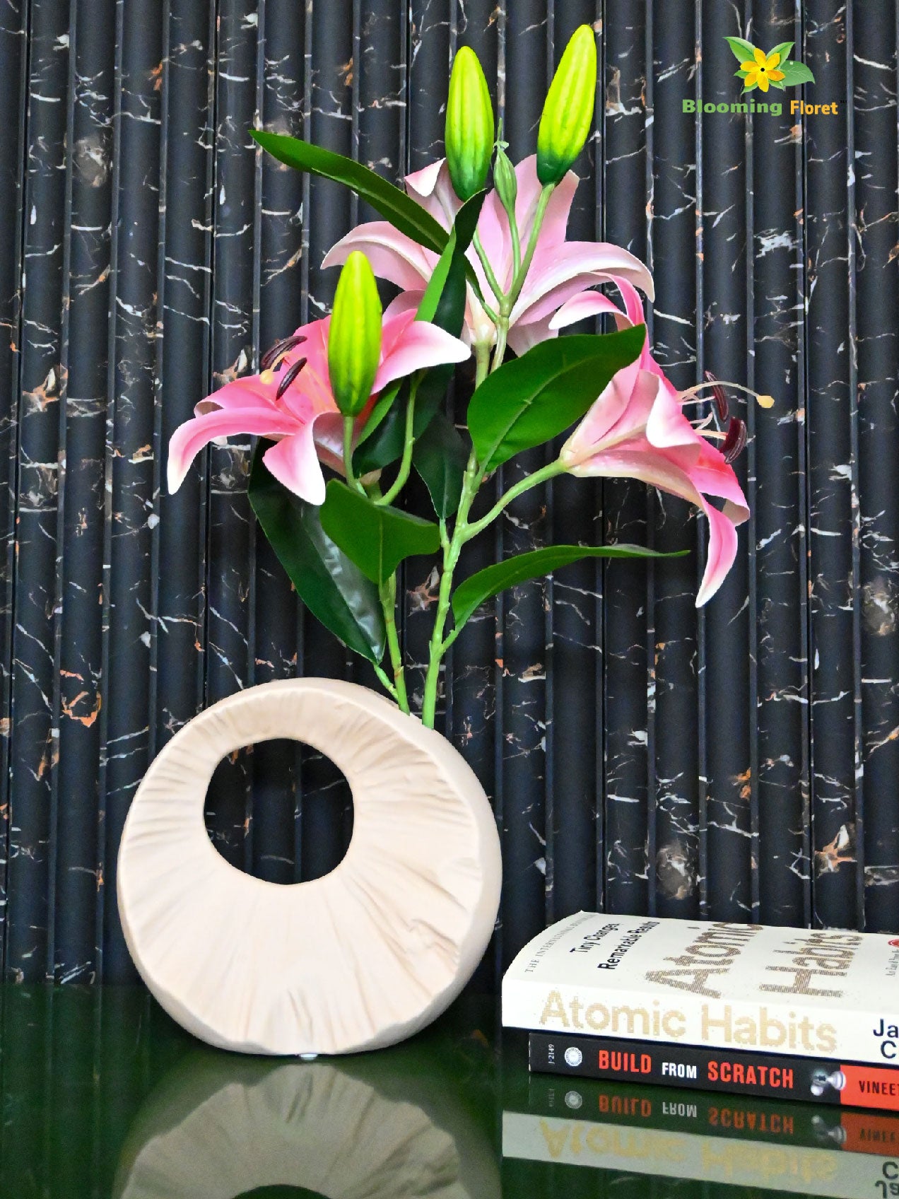 Round Hollow Ceramic Vase
