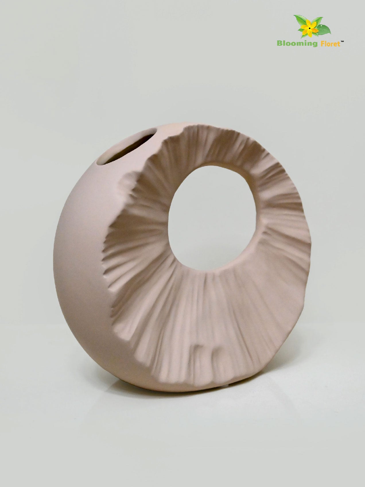 Round Hollow Ceramic Vase