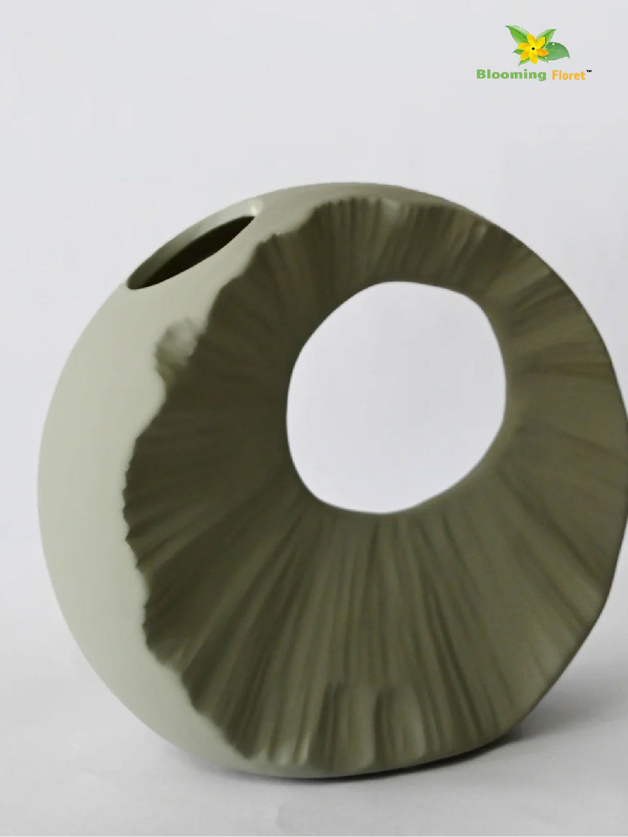 Round Hollow Ceramic Vase