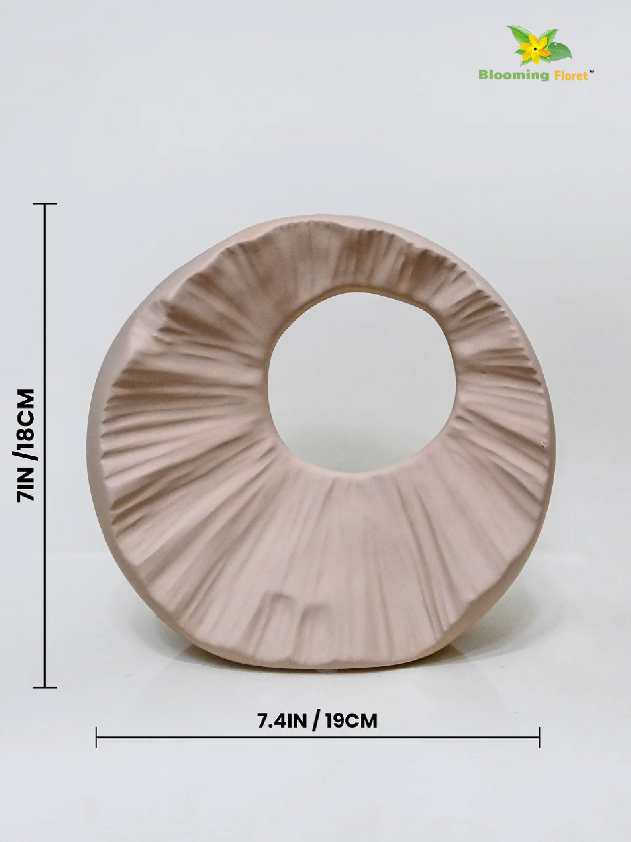 Round Hollow Ceramic Vase