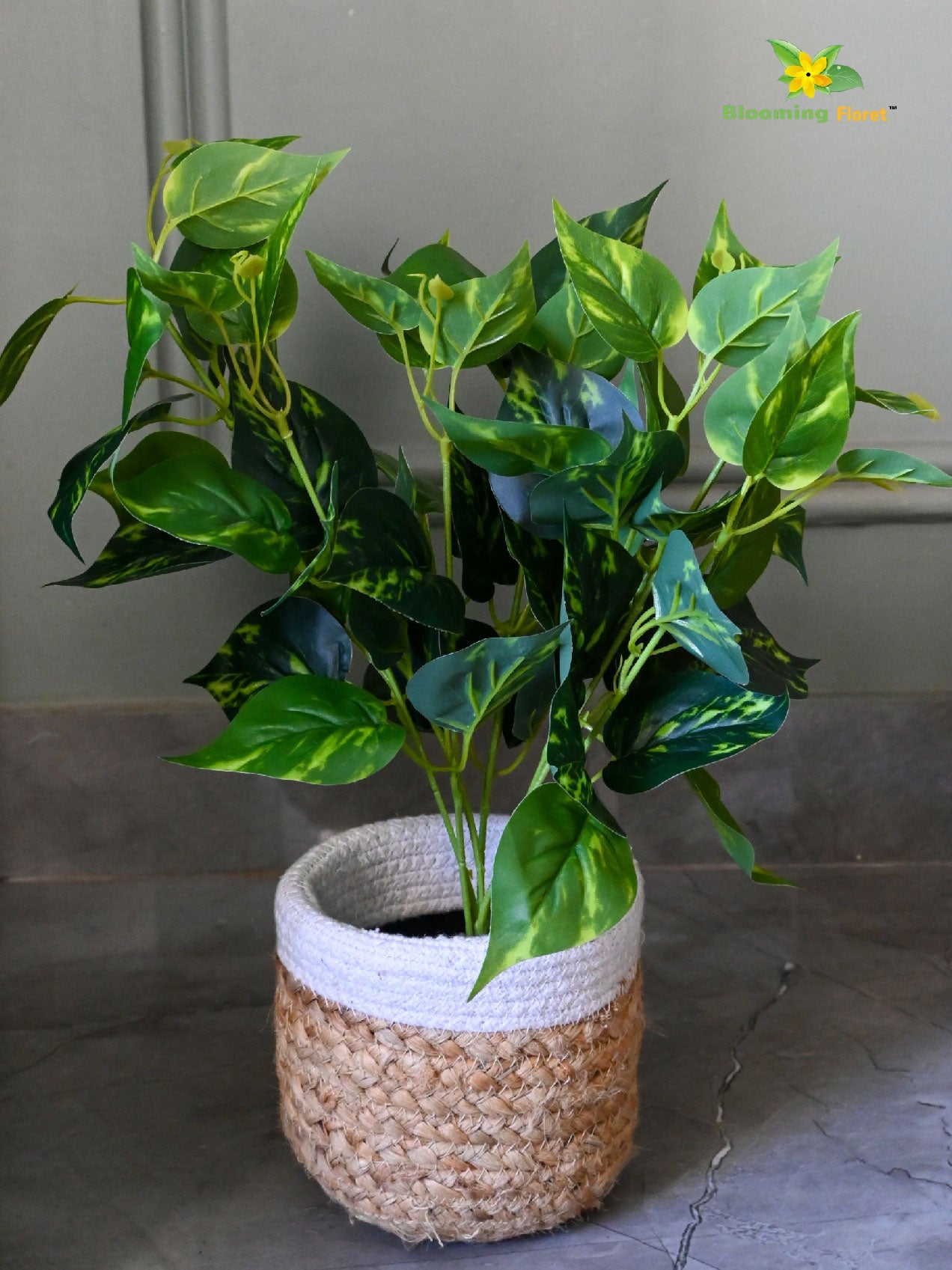 Artificial Golden Pothos – 48.3 cm, with Basic Pot