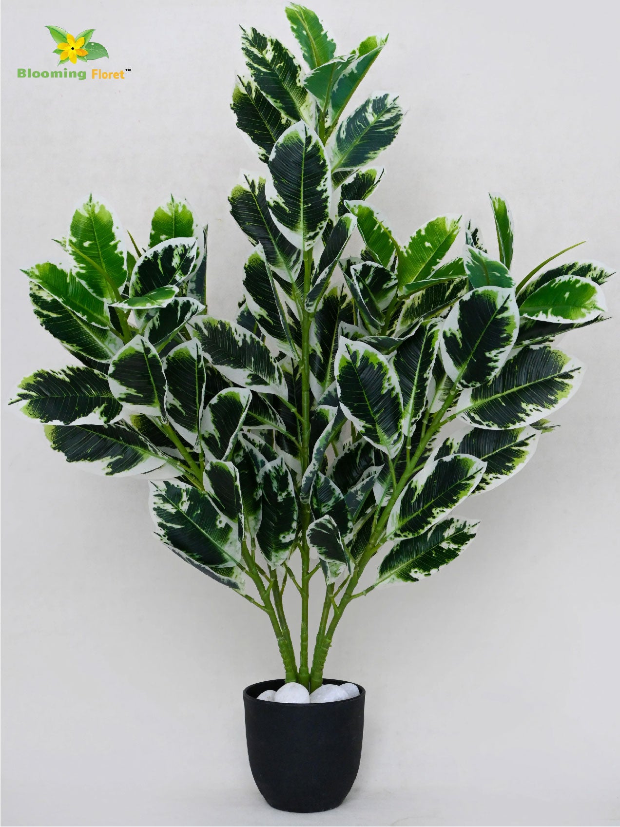 Artificial Andrew Croton Plant – 85 cm, 104 Leaves, with Basic Pot