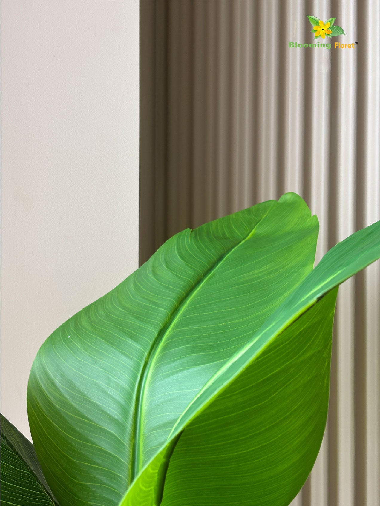 Artificial Banana Plant – 108 cm, 3 Stem, 7 Leaves, with Basic Pot