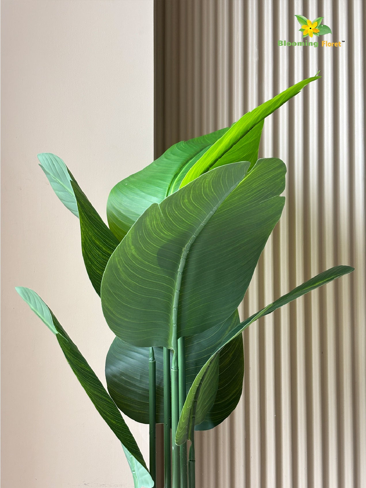 Artificial Banana Plant – 108 cm, 3 Stem, 7 Leaves, with Basic Pot