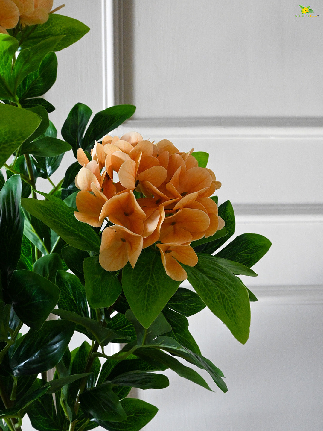 Artificial Hydrangea Flower Bunch - Orange
