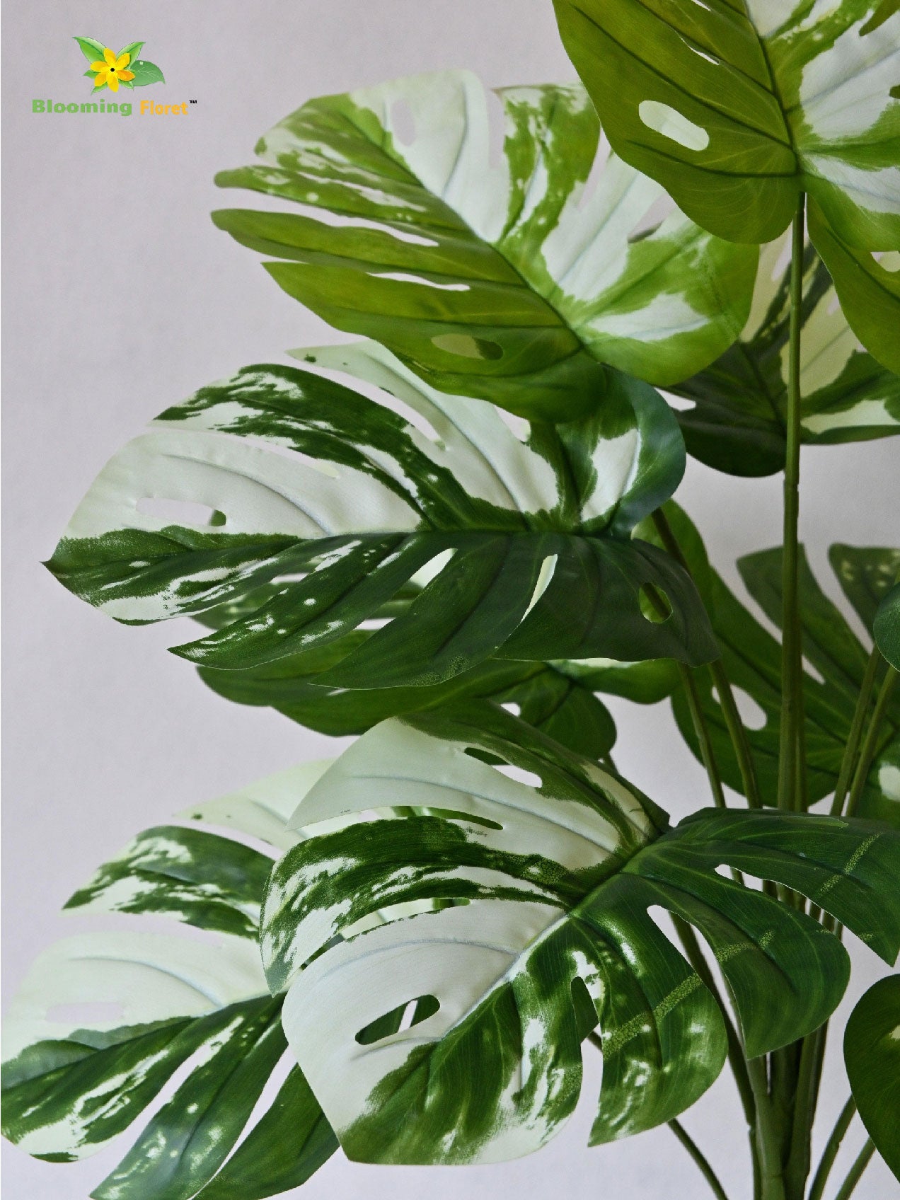 Artificial Monstera deliciosa Plant – 78 cm, 12 Leaves, with Basic Pot