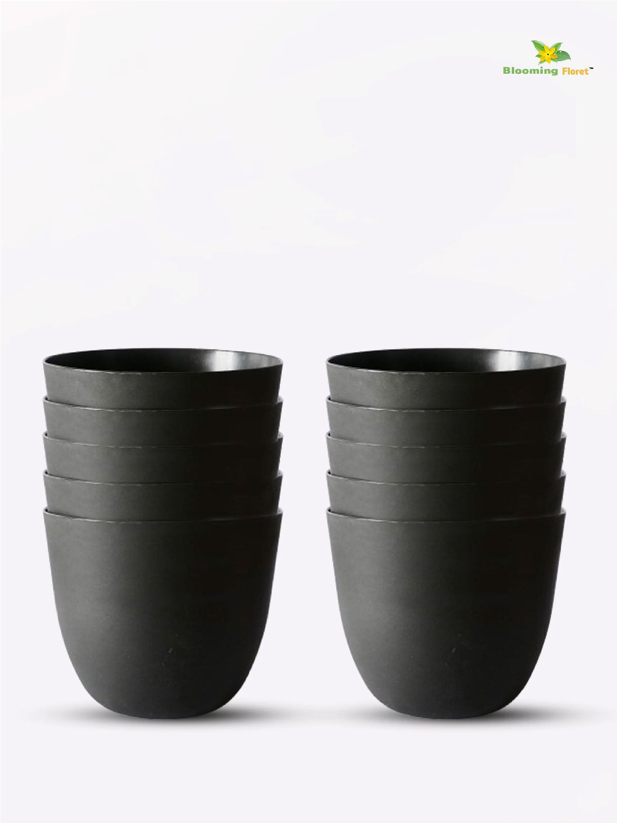 Black Round Planter