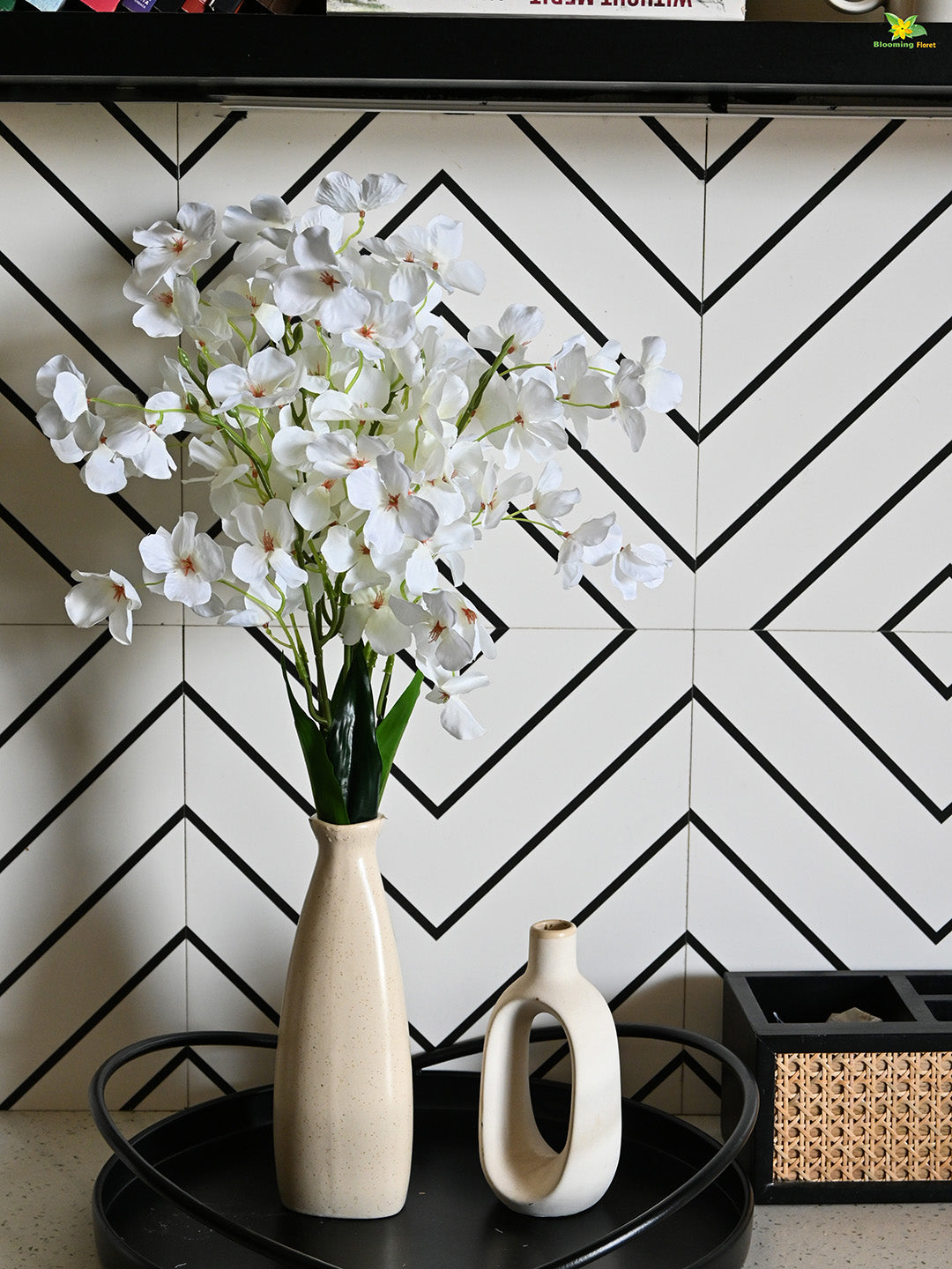 Artificial Dame's Rocket Flowers Bunch - White