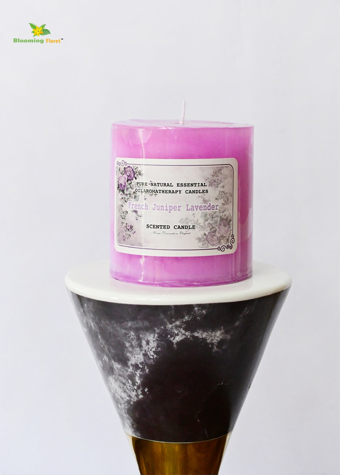 French Scented Pillar Candle-Set of 2 Pcs