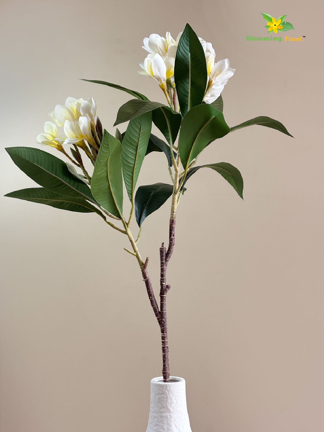 Plumeria (Frangipani) Flower Stick - White