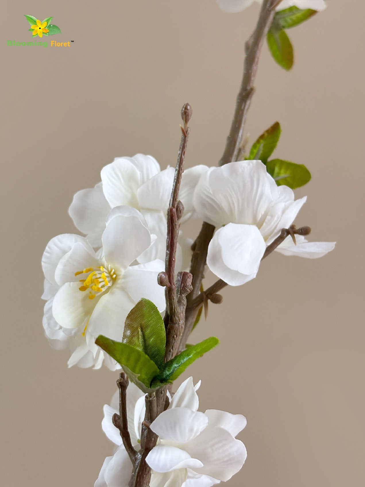 Cherry Blossom Flower Stick - White