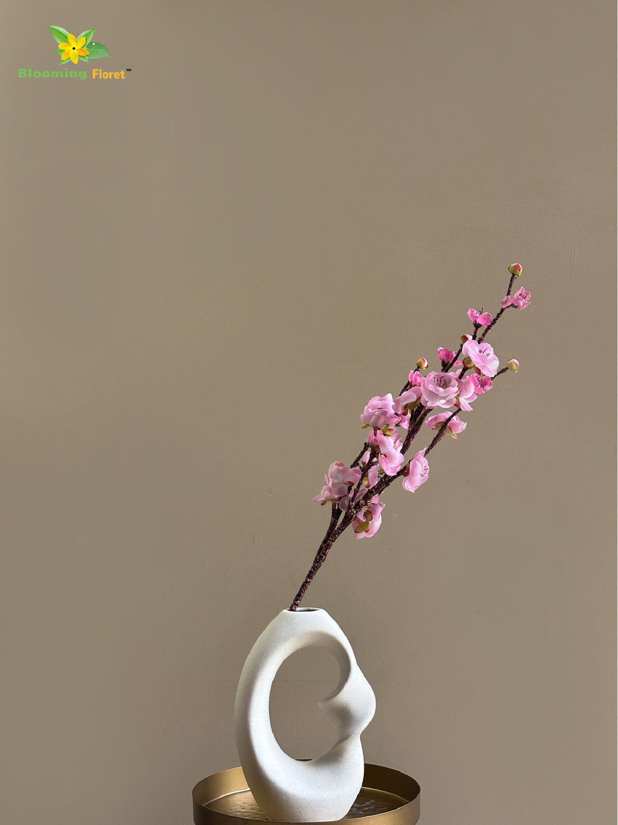 Artificial Plum Blossom Flower Stick - Pink