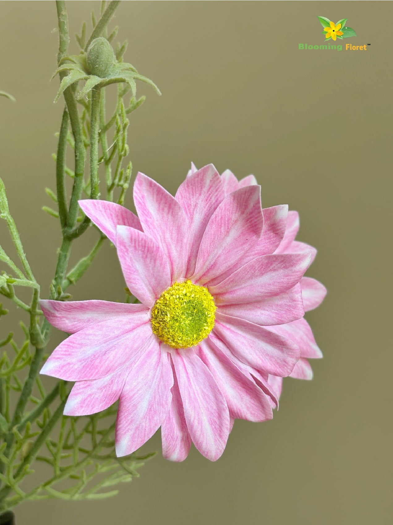 Faux Gerbera Flower Stick - Pink