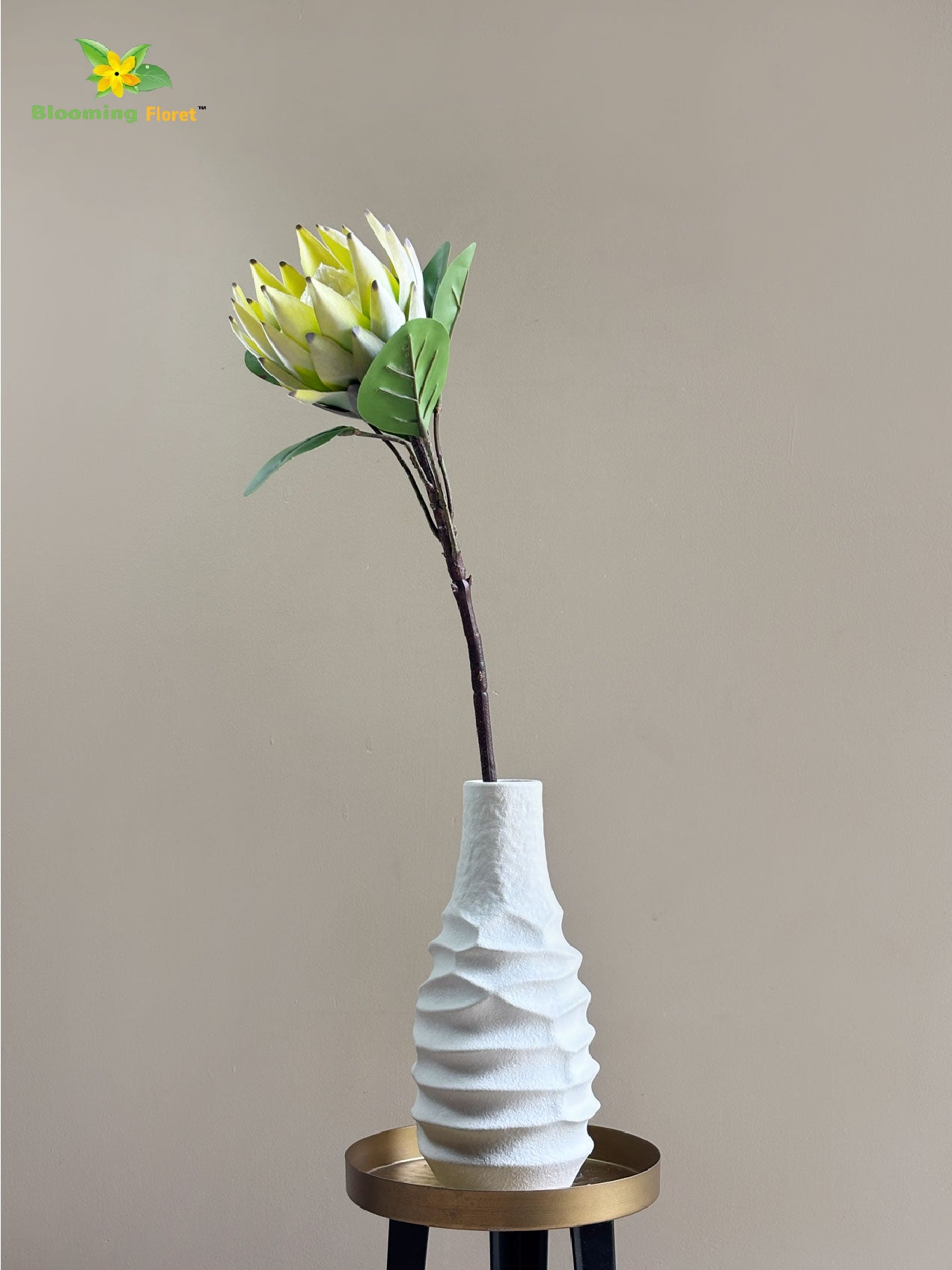 Queen Protea Flower Stick - Green, Yellow