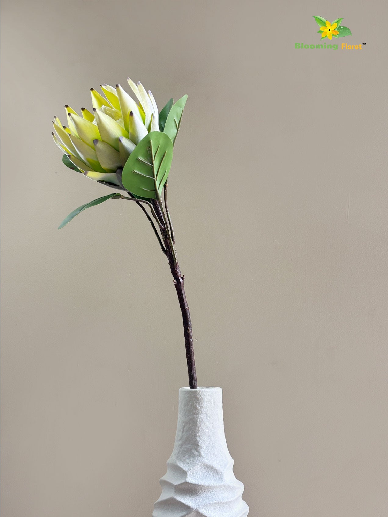 Queen Protea Flower Stick - Green, Yellow