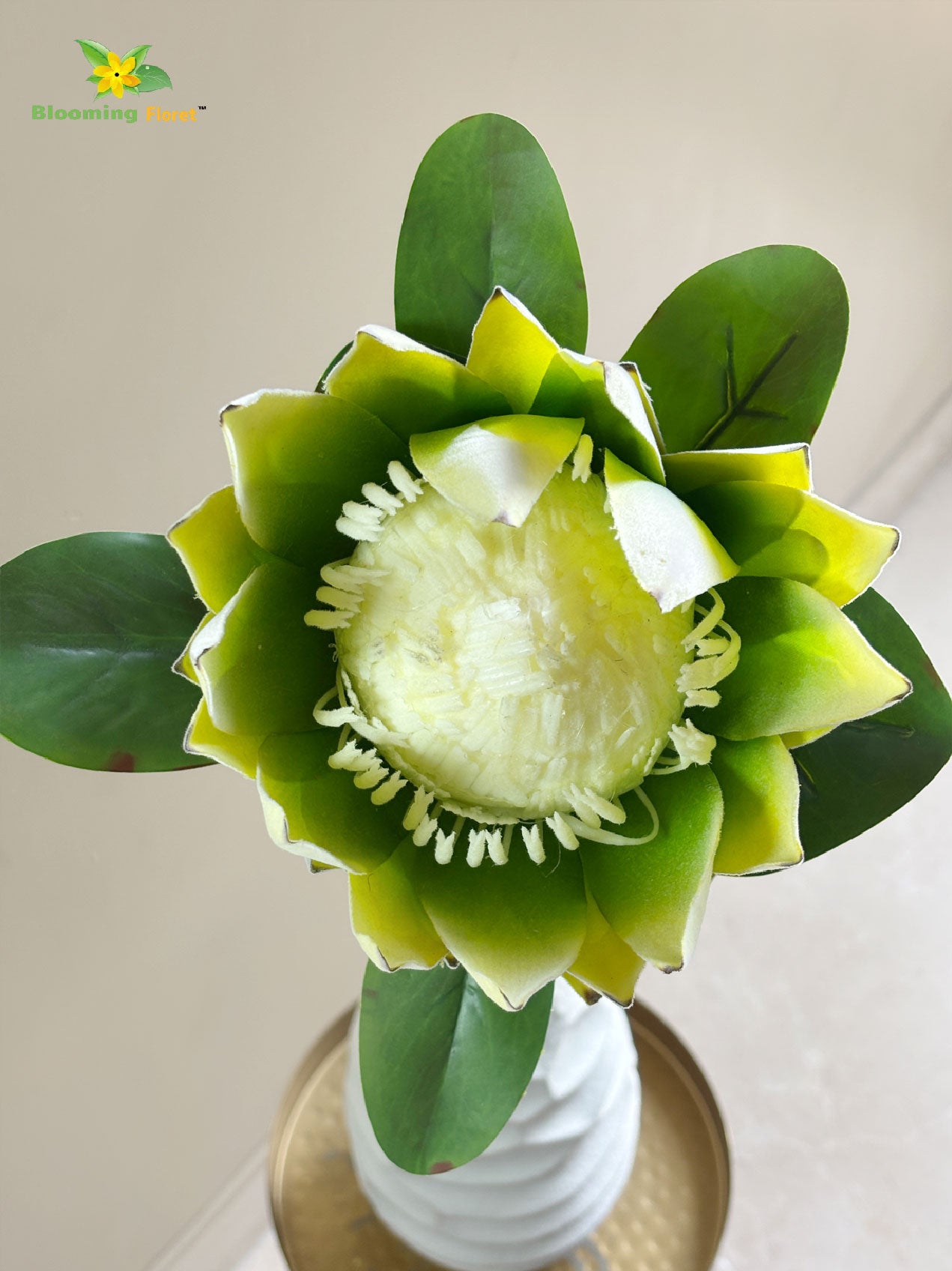 Queen Protea Flower Stick - Green, Yellow