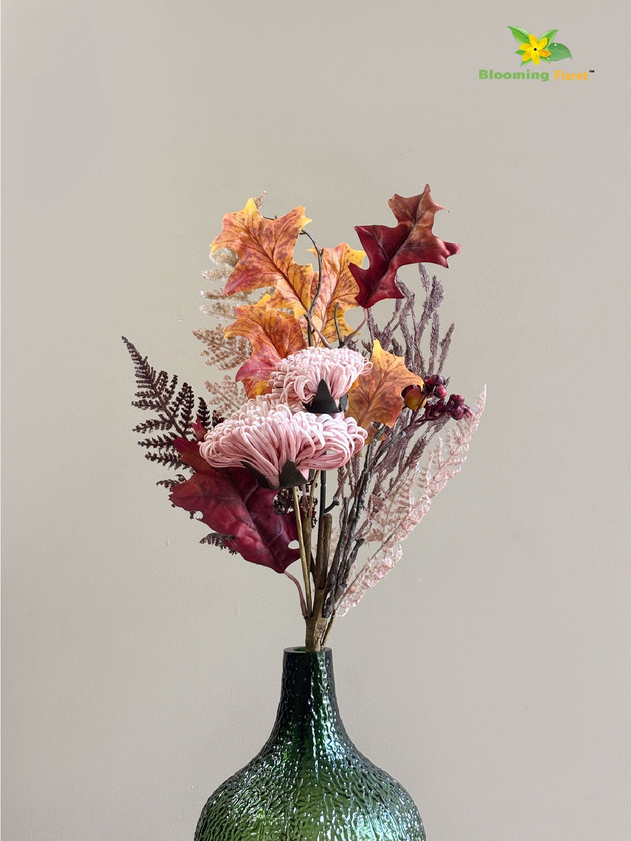Autumn Essence Faux Dahlia Bouquet - Pink