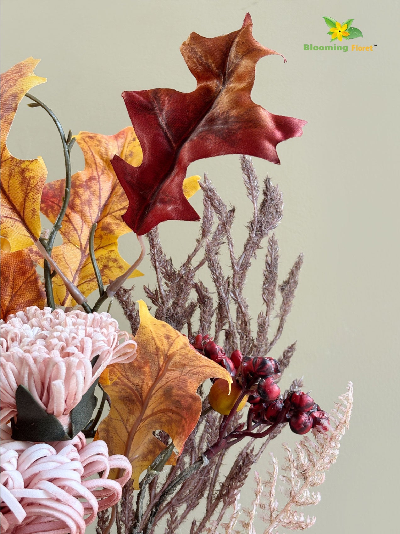 Autumn Essence Faux Dahlia Bouquet - Pink