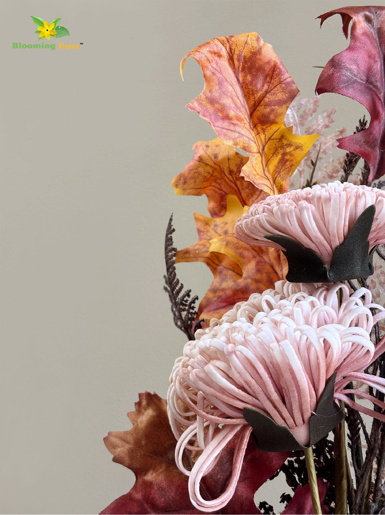 Autumn Essence Faux Dahlia Bouquet - Pink