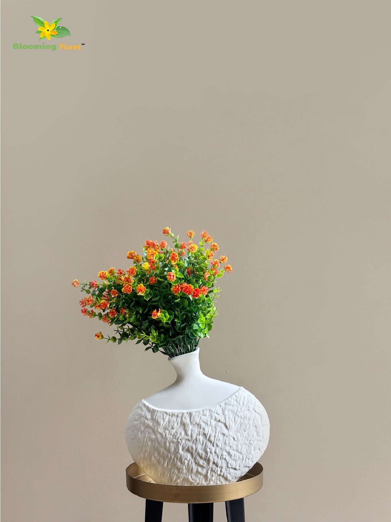 Artificial Kalanchoe Bunch Flower - Orange