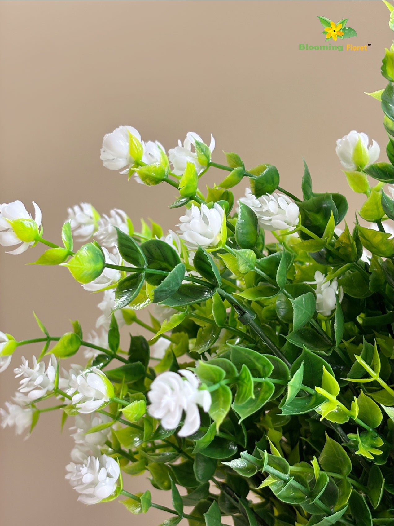 Artificial Kalanchoe Bunch Flower - White