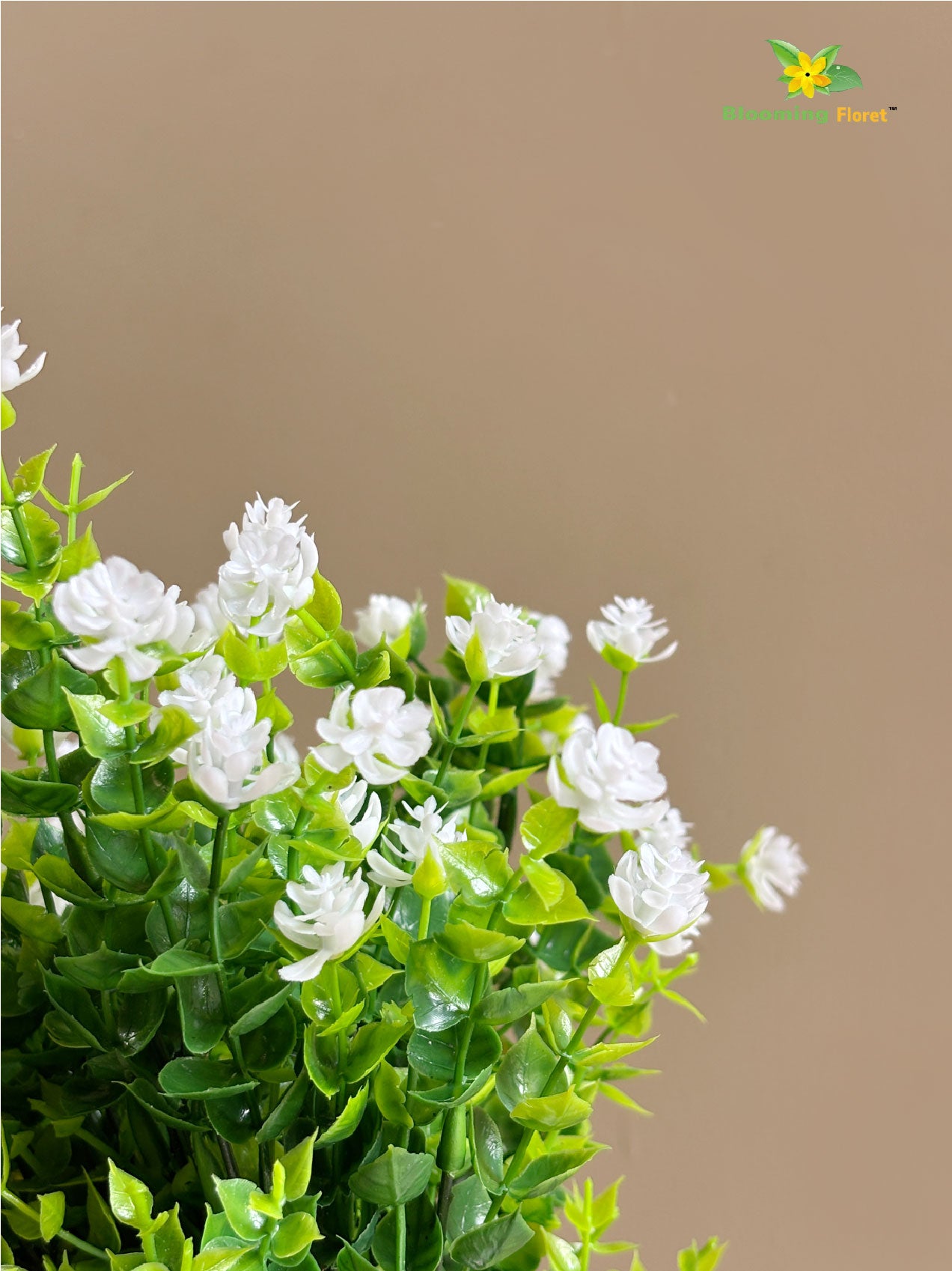 Artificial Kalanchoe Bunch Flower - White
