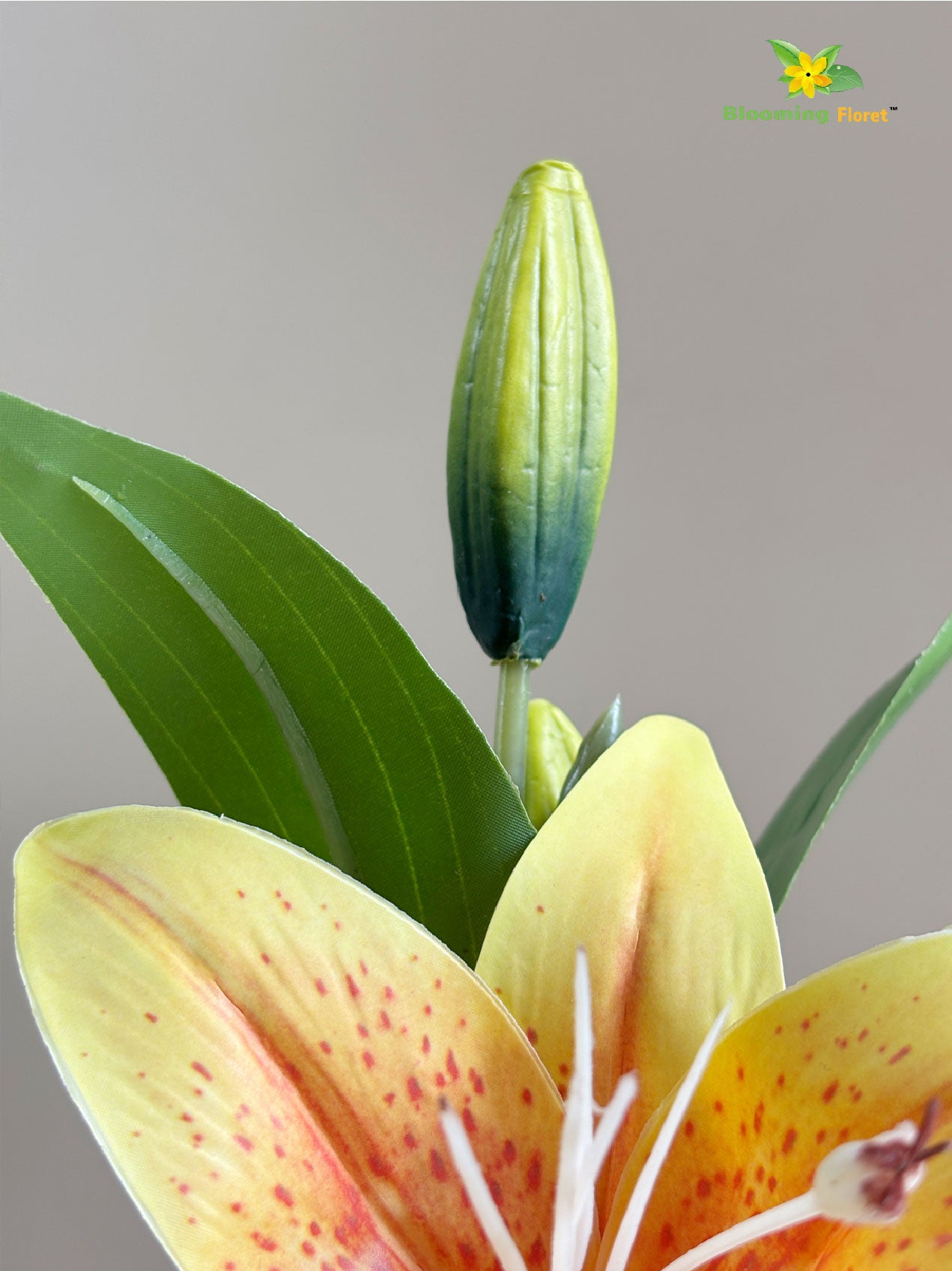 Artificial Lily Flower Stick - Yellow