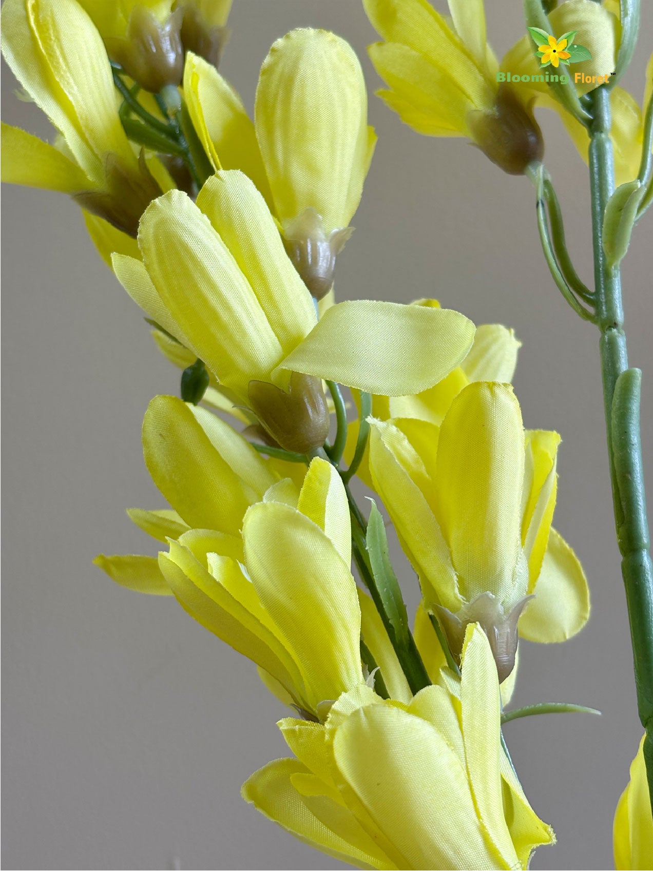 Artificial Orchid Flower Stick - Yellow
