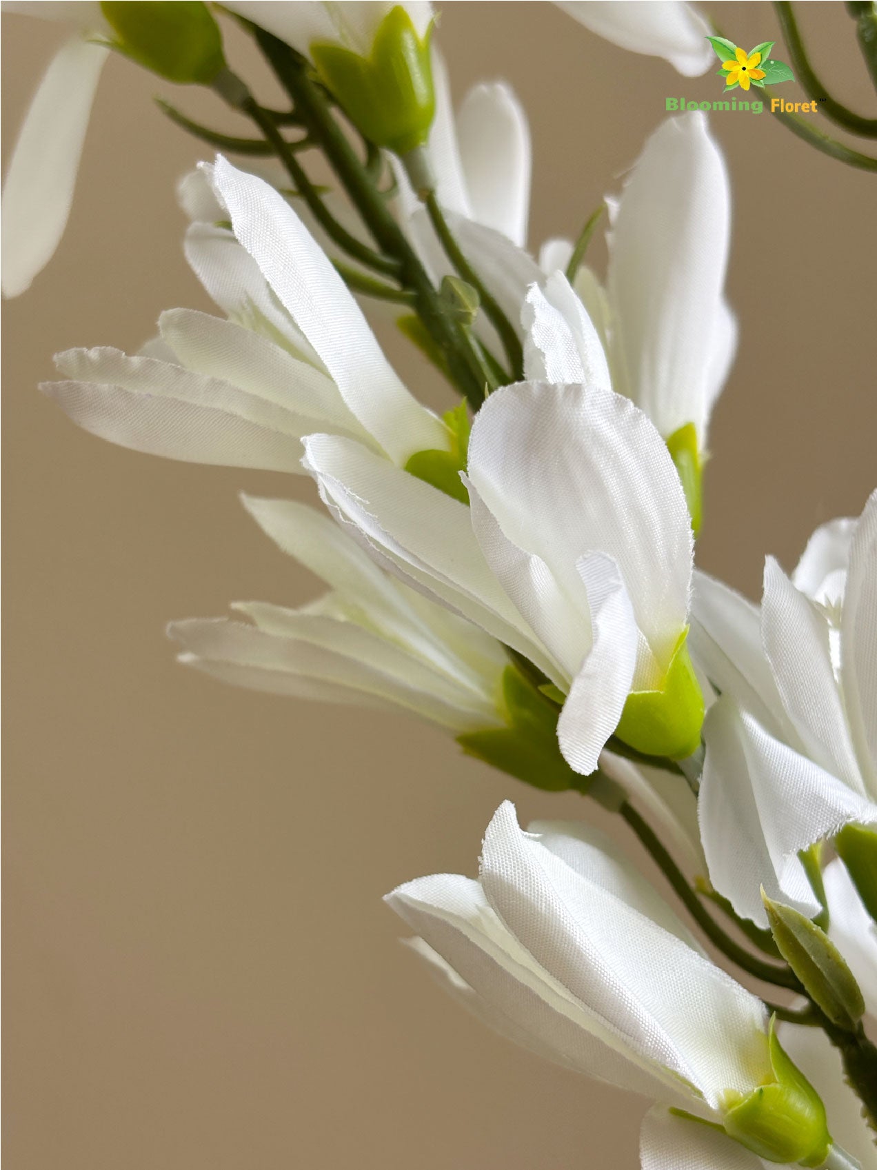 Artificial Orchid Flower Stick - White