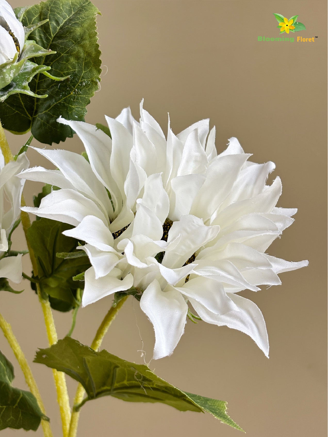Artificial Sun Flower Stick - White