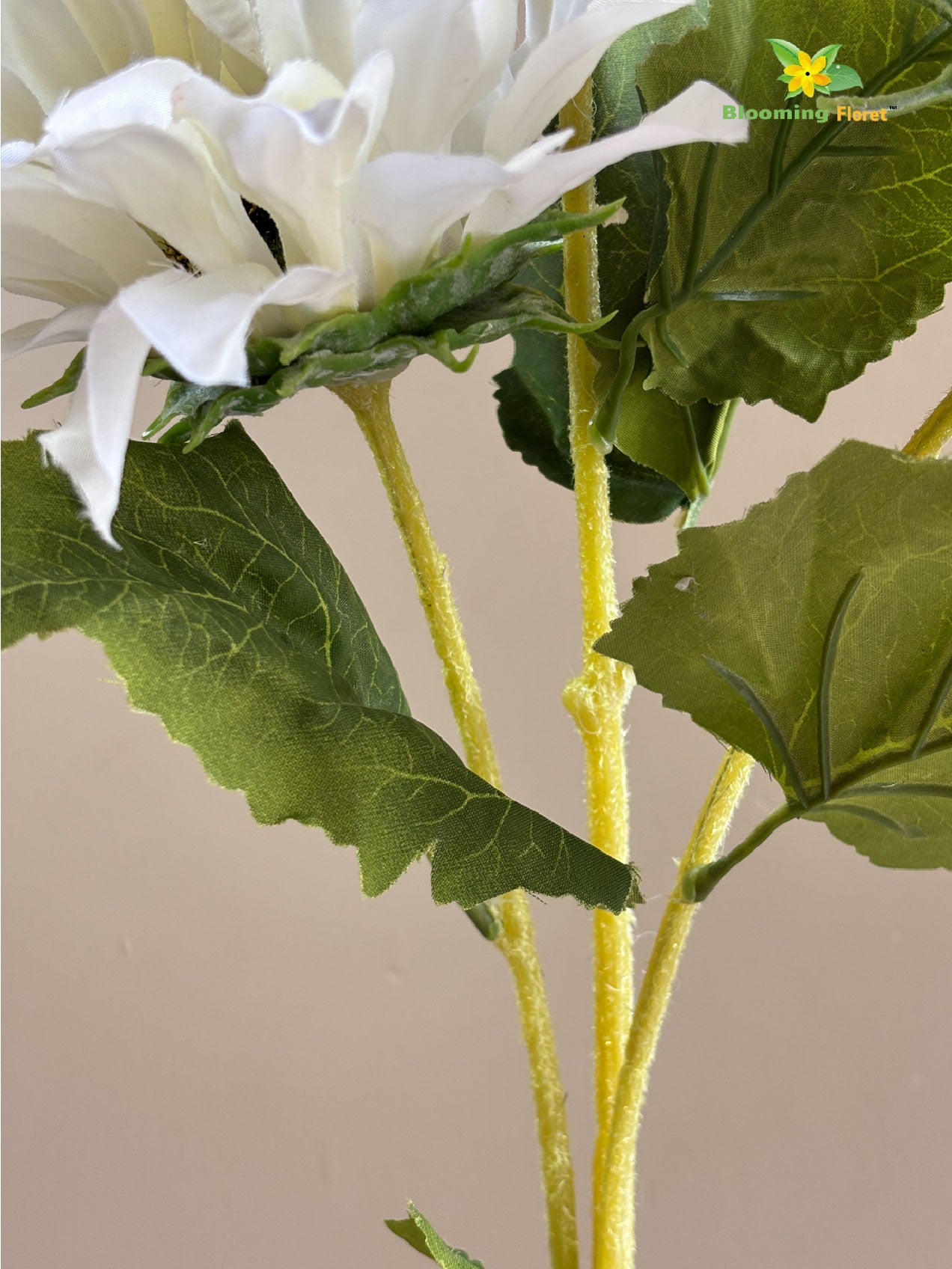 Artificial Sun Flower Stick - White